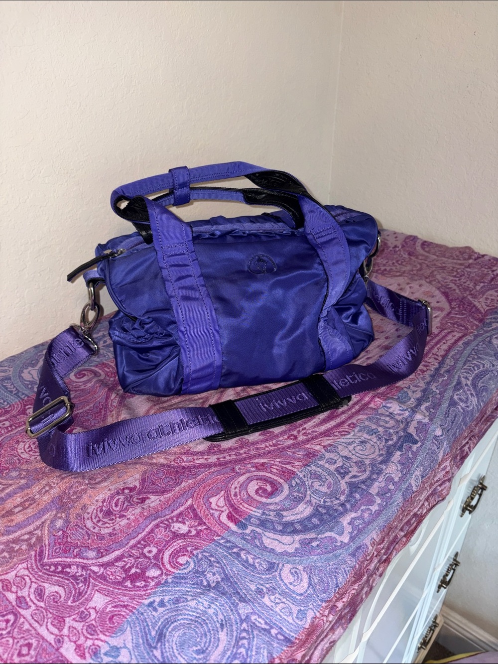 Ivivva athletica Disney Shake it up purple mini duffel purse